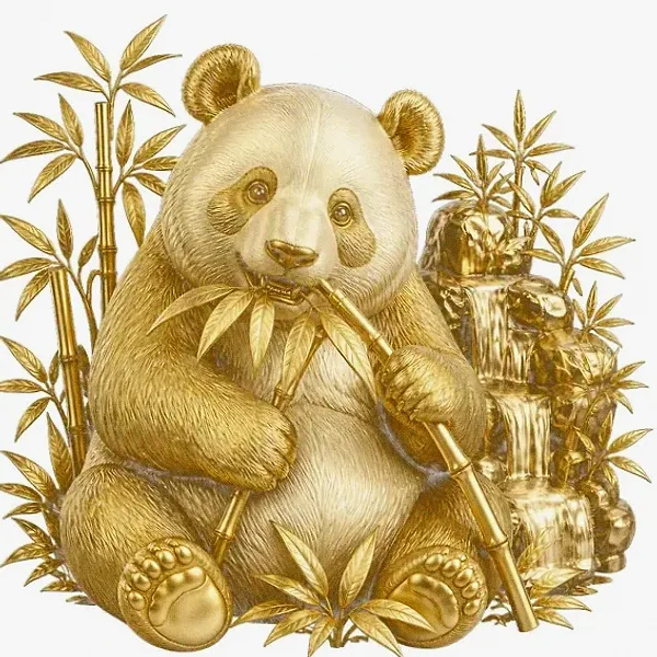 Panda eating bamboo — Casino Tucan
