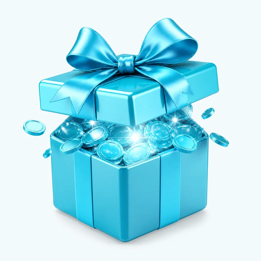 Ribbon-tied gift box — Casino Tucan