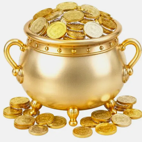 Coin-filled cauldron — Casino Tucan