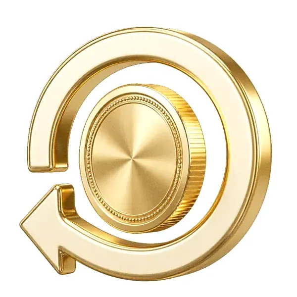 Coin with circular arrow — Casino Tucan