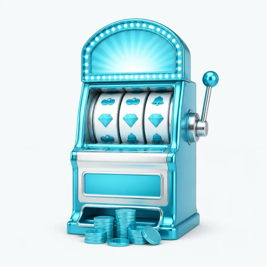 Slot cabinet with marquee — Casino Tucan